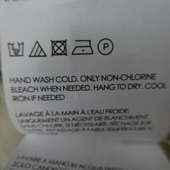 Club Monaco Blouse Button Front Beige Pintuck Inset Lace Macrame Band Collar S - Picture 7 of 7